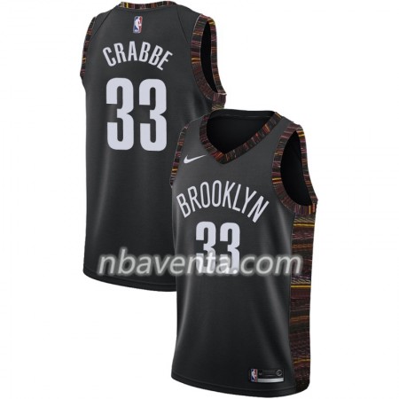 Camiseta Hombre Brooklyn Nets Allen Crabbe 33 2018-19 Nike City Edition Negro Swingman